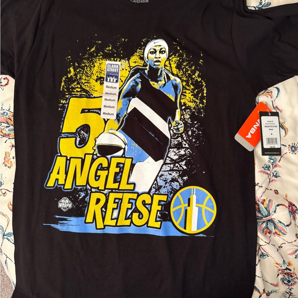 WNBA Black and Yellow Angel Reese Tee